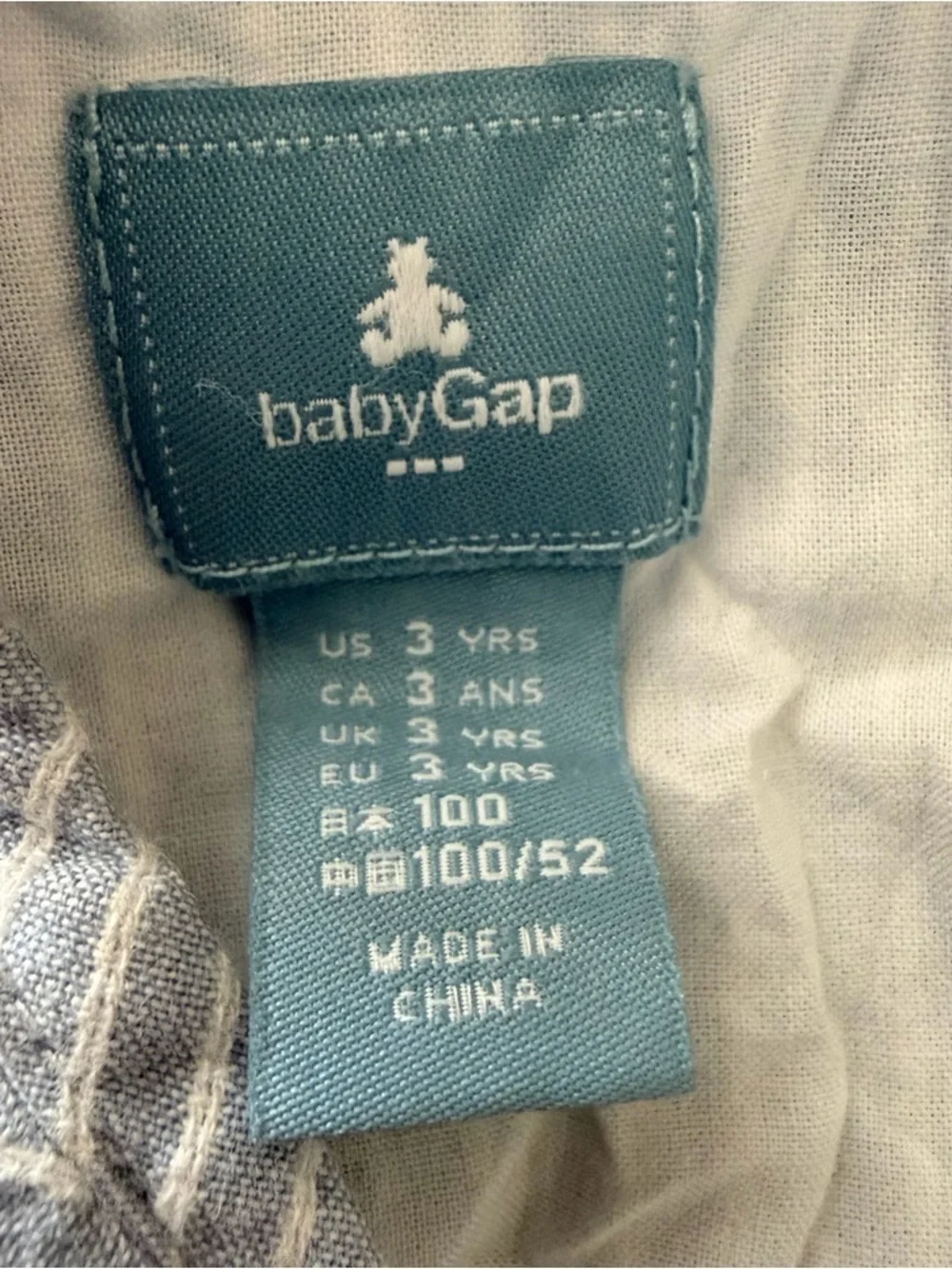 GAP Light Blue and White Striped Casual Dress